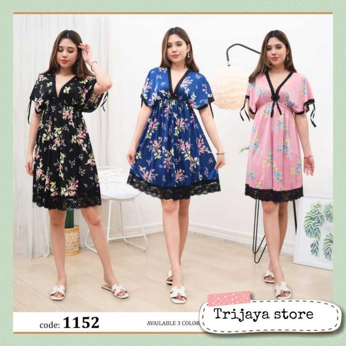 Dress CIARA lingerie premium jumbo satin import fit XXL KD.357