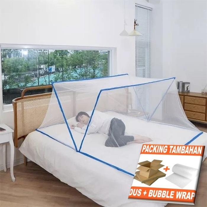 Kelambu Anak / Kelambu Tempat Tidur Lipat Persegi UKURAN 180x190cm / Kelambu Lipat Persegi Bisa di