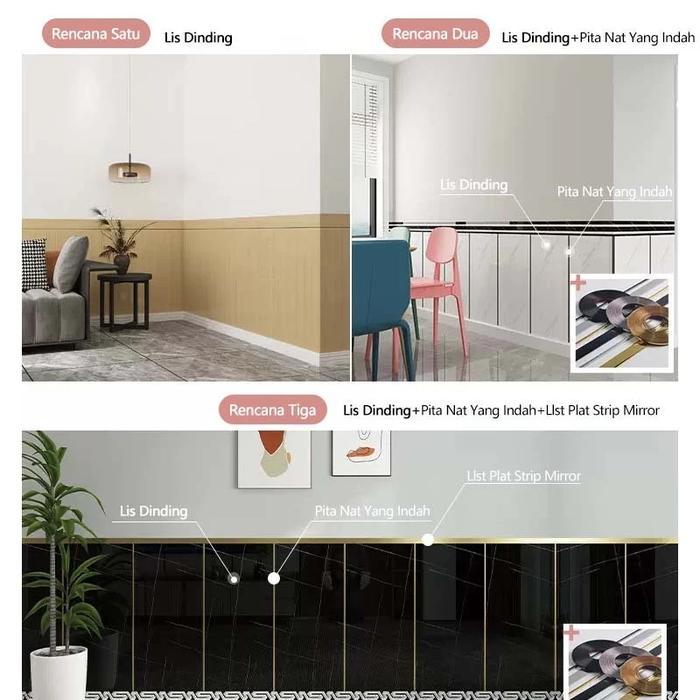 Ecosen Wallpaper Dinding Vinyl Marble 40 X 90 Cm / Lantai Vinyl Keramik Marbel Granit / Stiker