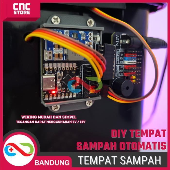 DIY Tempat Sampah Otomatis dengan ESP32, Sensor Ultrasonik HC-SR04 dan Servo Sistem Otomatisasi