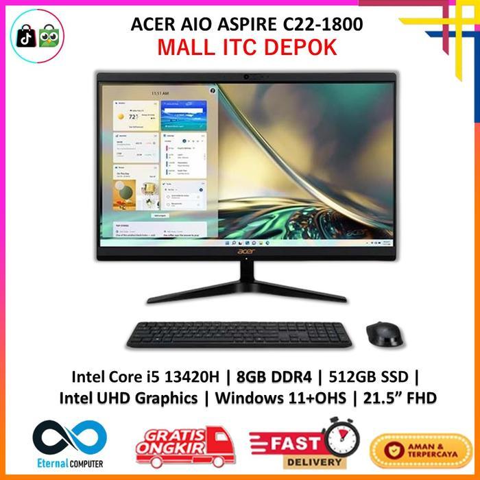 Acer PC All in One C22-1800 INTEL CORE i5-13420H 8GB 512GB INTEL UHD GRAPHICS 21.5" FHD Windows