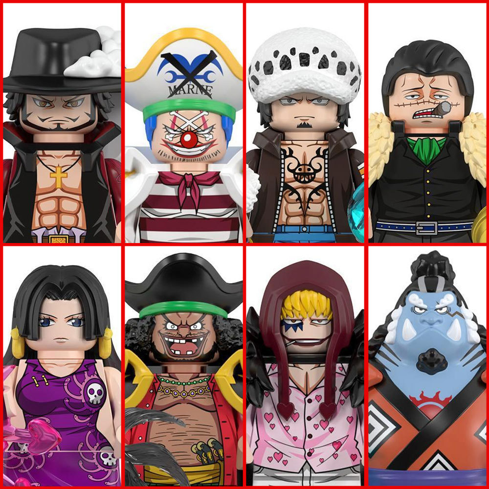 72pcs Luffy Zoro Nami Sanji Chopper Building Blocks Mini Action Figure Accessories Christmas Gifts