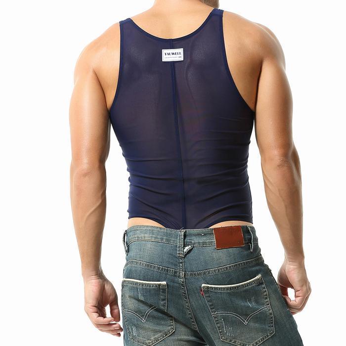 HEMAT Promo Bodysuit Pria - String Back - Semi Transparan - 3 Warna