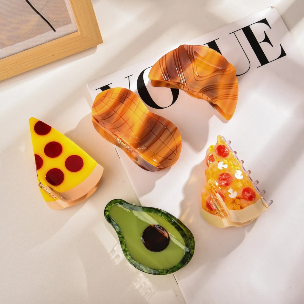 Zinc Qi Hair Accessories Shark Clamp Peanut Avocado Vinegar Acid Hair Grabber Hairdo Hair Clips Hair