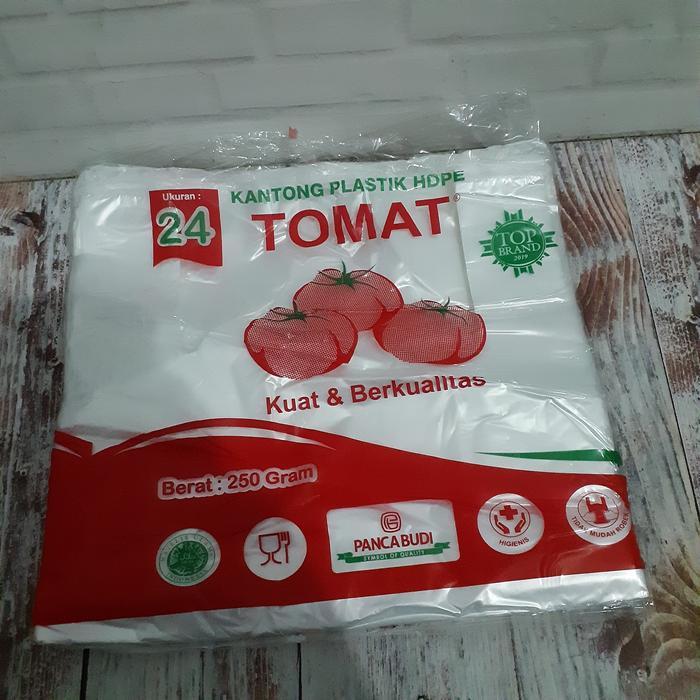 kantong plastik HDPE kresek tomat bening ukr 24 bkn polo dayak sparta