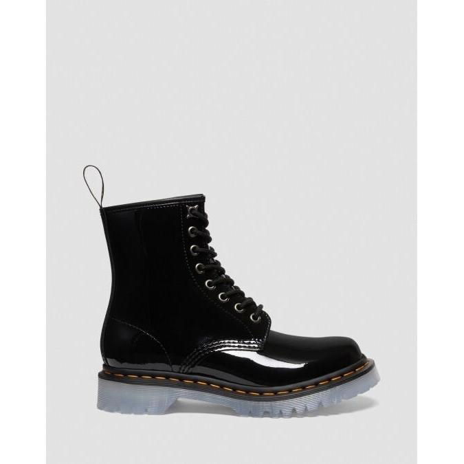 MARTENS 1460 ICED Sepatu Boots Kulit Patent Hitam Ukuran 38 Model 1460 ICED BN Patent Lamper Black O