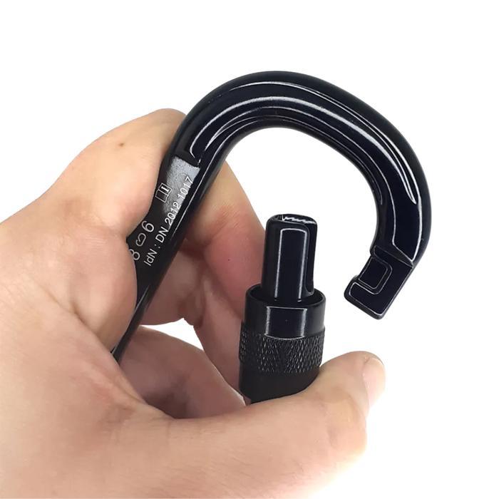 Karabiner Panjat Tebing - Beal O'light (Screw) Black / Oval Aluminium Carabiner