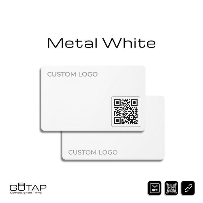 Kartu NFC Berbahan Logam dengan Desain Grafir Laser, Tersedia Warna Hitam, Putih, dan Silver