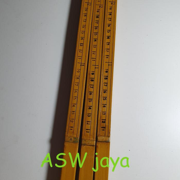 Premium Meteran Kayu/Meteran Kain 1 Meter Original