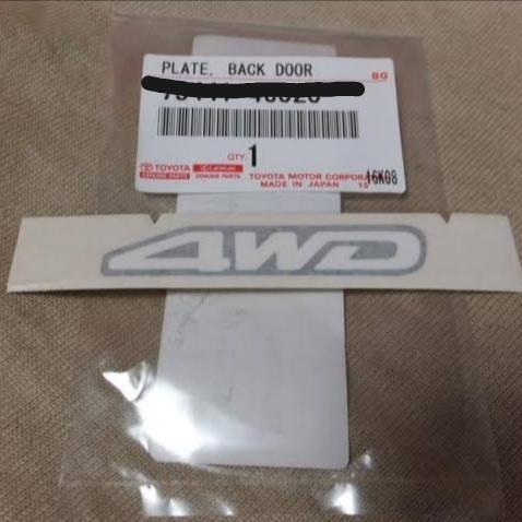 STICKER 4WD SIENTA JDM/ UNIVERSAL TOYOTA OK.