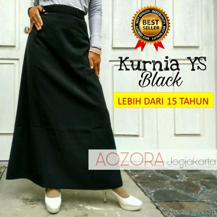 TERLARIS Rok Panjang Hitam Polos Panjang Kurnia YS Super Jumbo L5 L6 READY STOCK