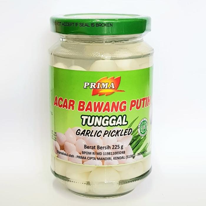 Prima Garlic Pickled / Acar Bawang Putih Tunggal 225 Gr