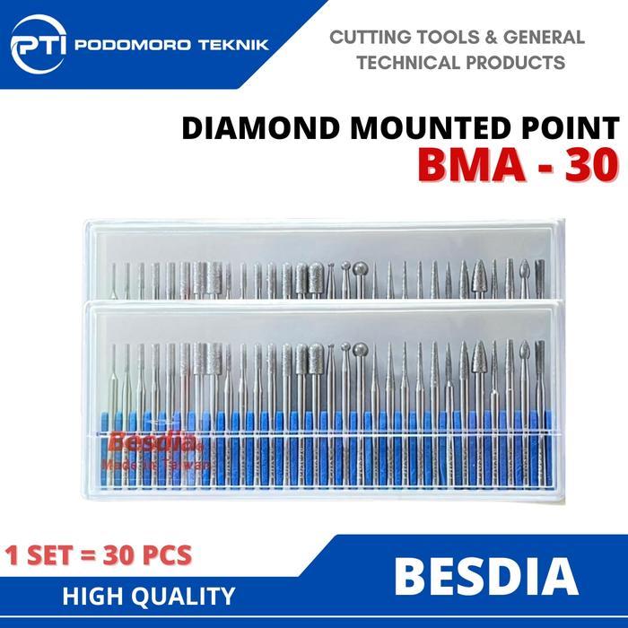 Krisbow Tools - Bmas-30 Mata Bor Cun Tuner Grafir Ukir Mini Grinder Bor Bit Set Cunner Burr Point