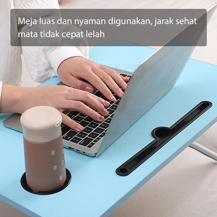 NEW HUGO Meja Belajar Anak / Meja Laptop Portable / Meja Belajar Lipat Anak TK SD Serbaguna Besi