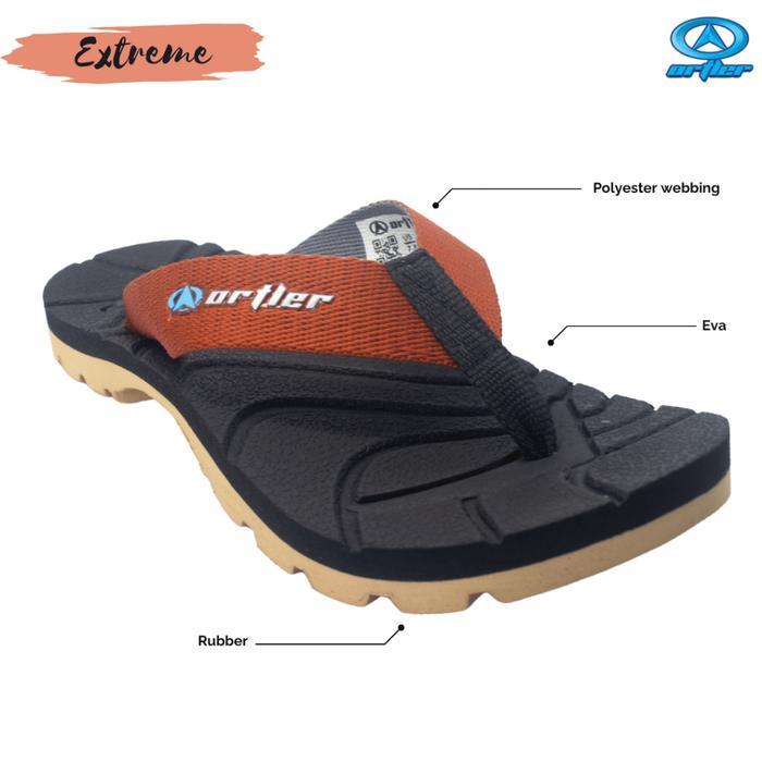 Ortler - Sandal Gunung Pria Ortler Merah Bata Sendal Jepit Outdoor Traveling Adventure Tipe Extreme