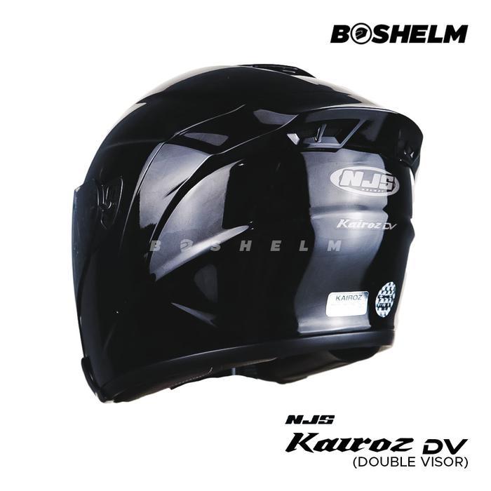 "New" Helm NJS Kairoz SOLID Double Visor Helm Half Face SNI