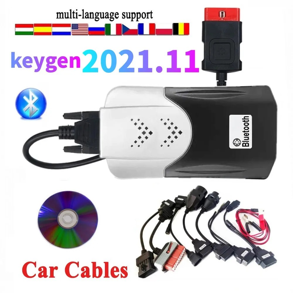 2023 Newest 2021.11Keygen VD DS150E CDP VD TCS CDP Bluetooth USB For TNESF DELPHIS ORPDC Car Truck D