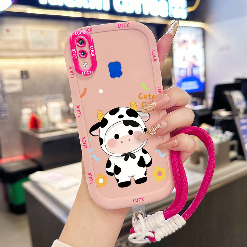 Casing Hp untuk VIVO Y91 Y91i Y93 Y95 Y91C Y1S Y90 Case Casing pola Sapi dan Gajah Kasing HP model b
