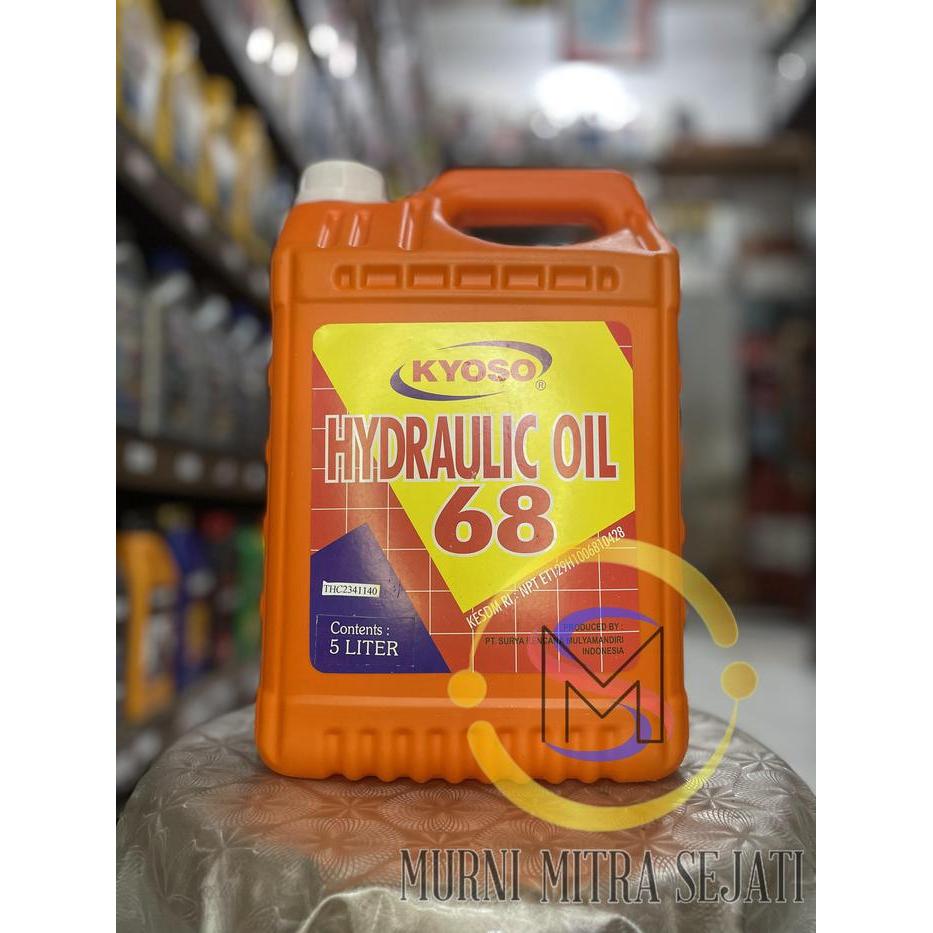 Kyoso Hydraulic Oil 68 Iso Vg Clear Oli Hidrolis Hidrolik Galon 5 L