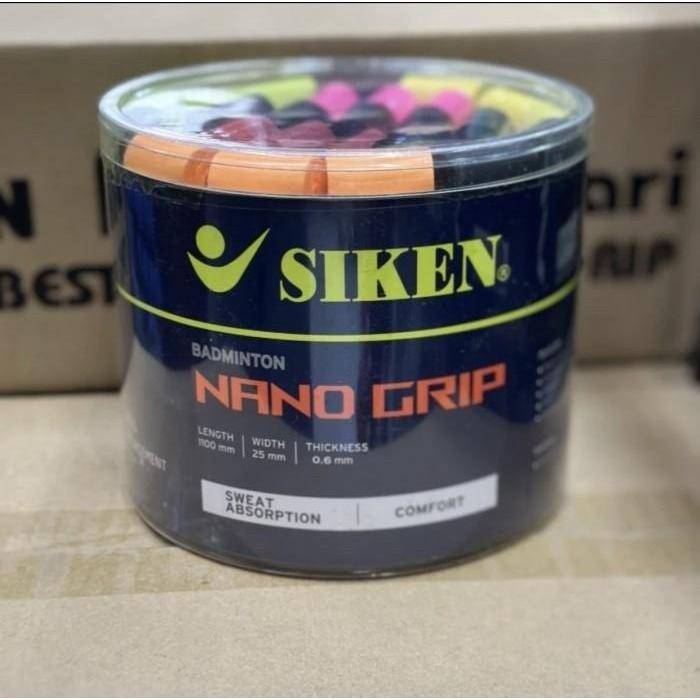 Grip karet Badminton Tipis SIKEN NANO GRIP ( 50 PCS) 1 toples original