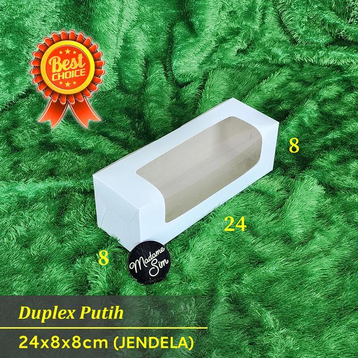Jual Rugi Kotak Bolu - Dus Cake - Kardus Roll Tart 24X8X8 (Duplex Putih)