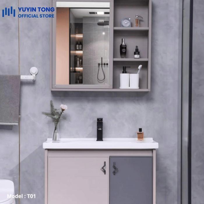 Pira Nordic - Kabinet Kamar Mandi 70Cm Pvc Wastafel Kabinet Kamar Mandi (Bathroom Cabinet)