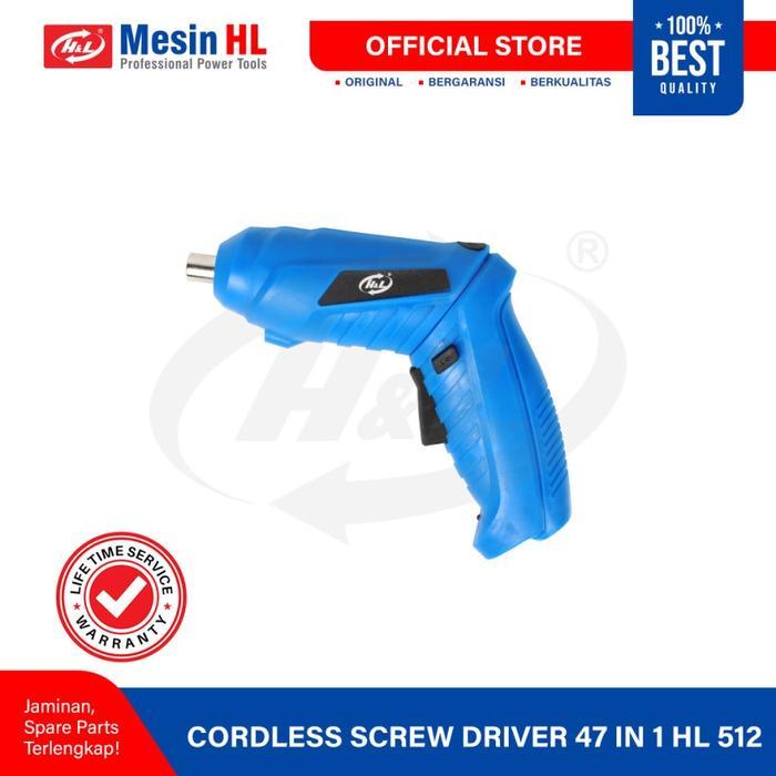 Makita Indotools - Hl512 Cordless Screwdriver 47 In 1 Mesin Bor Obeng Mini Tanpa Kabel