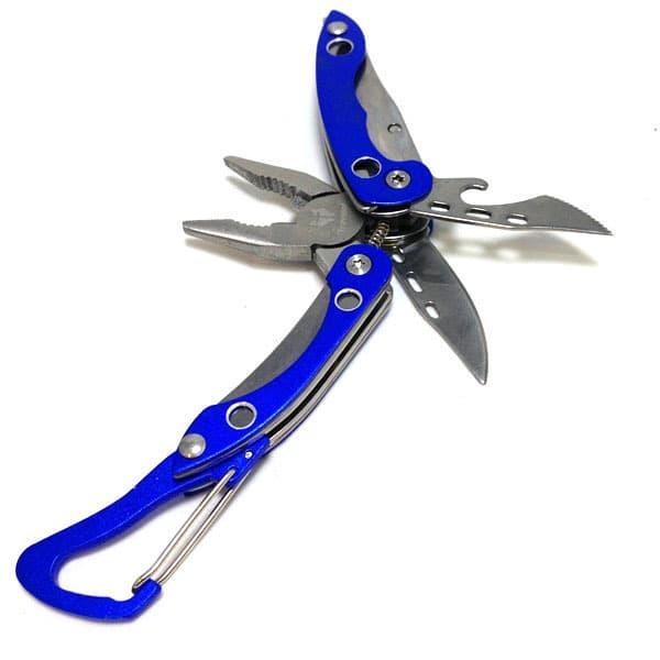 DISKON Traveler MT821 Tang Mini Multitool Lipat Multifungsi 4 in 1 - Blue