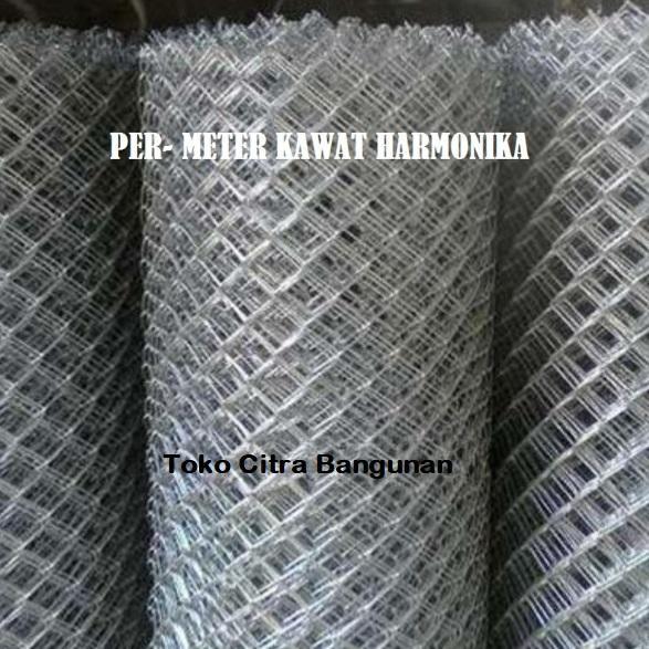 Kawat Harmonika Tinggi 2 Meter Lubang 3 cm Kawat Wajik Pagar Rumah