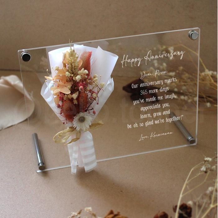 Custom Acrylic Greeting Card Gift / Anniversary Gift / Graduation Gift