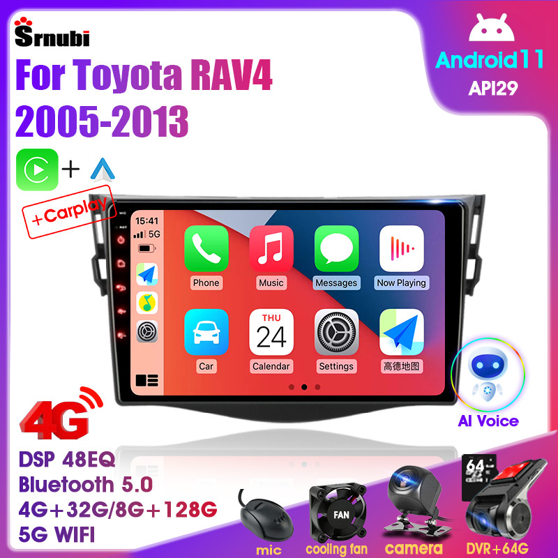 Android 12 Car Radio for Toyota RAV4 Rav 4 2005-2013 Multimedia Video