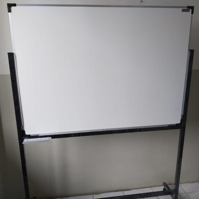 NEW PRODUK WHITE BOARD 90 X 120 STAND RODA
