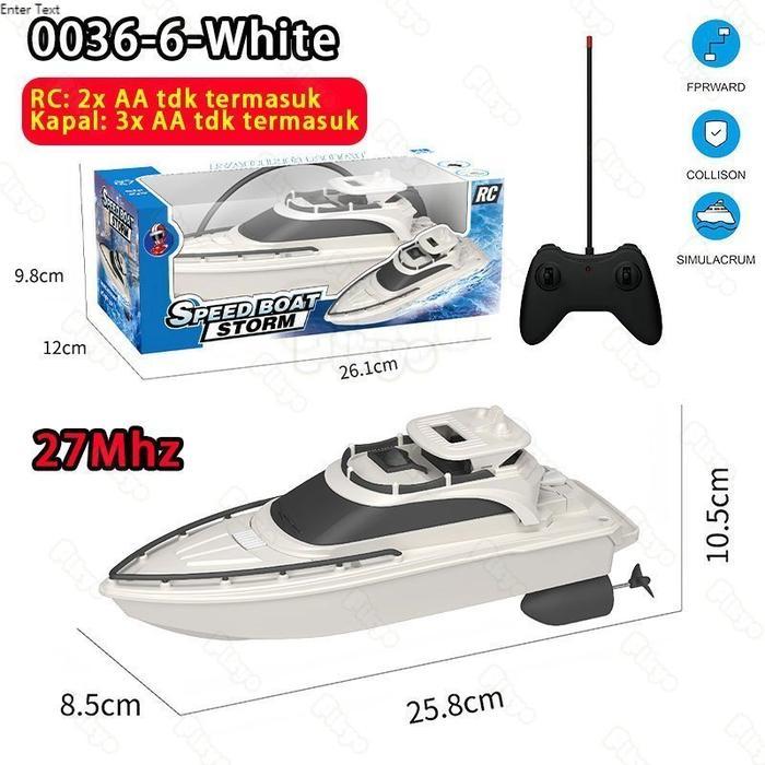 PIKYO Kapal Remote Control 27MHZ Ukuran Besar 3 Fungsi High Speed Yacht Mainan Anak Perahu RC Kapal 