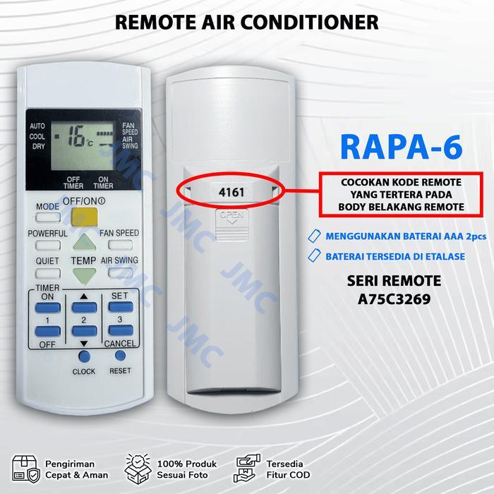 NEW Varian Remote AC Pengganti Remot AC 4461 4185 A75C3865 3623-1 A75C3623 4161 A75C3269 A75C4157