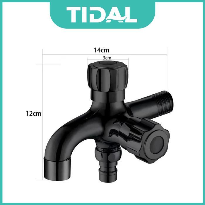 Tidal Keran Air Cabang Tembok Hitam Kran Tidal Td026 Black