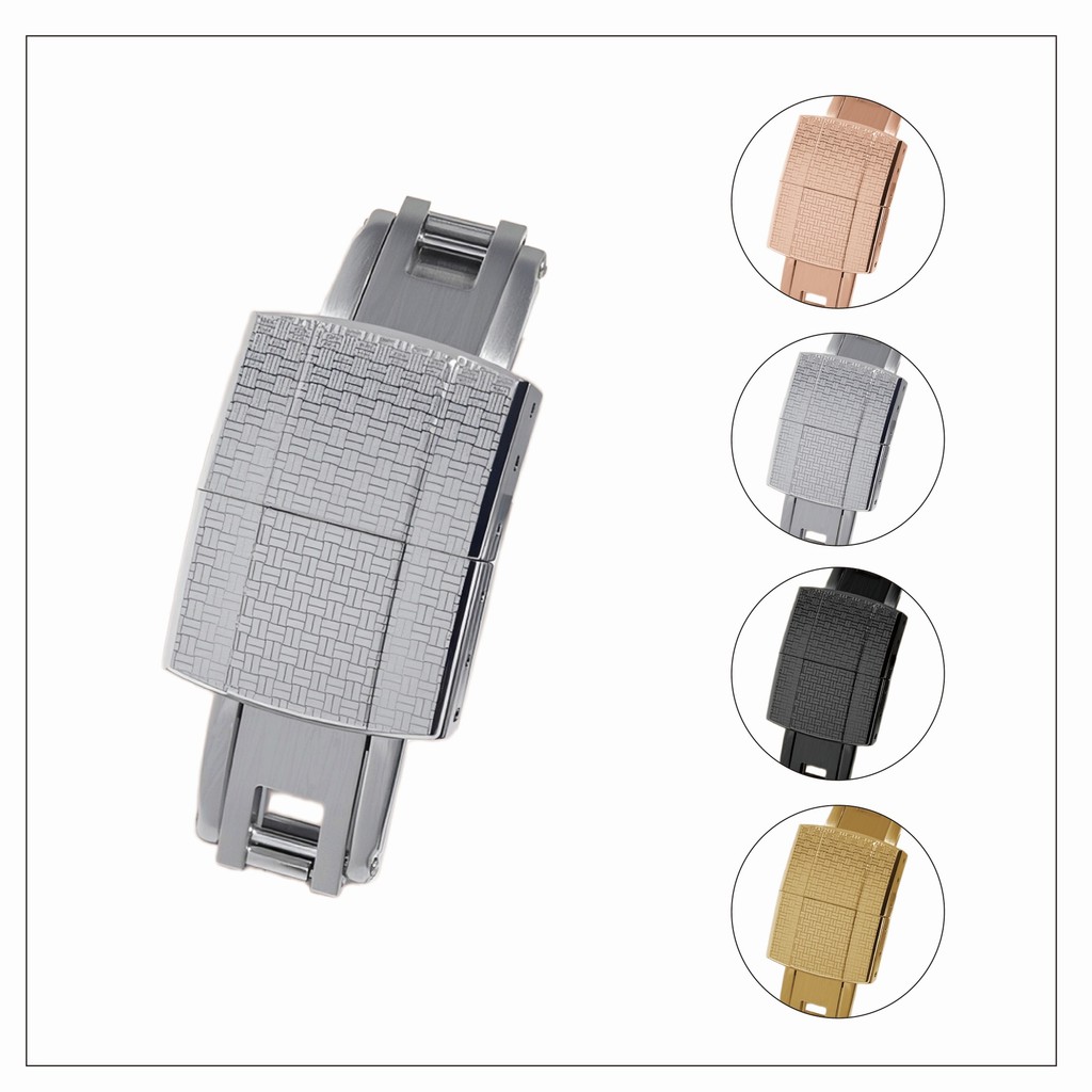 16mm Sailcloth Pattern Spring Deployant Clasp Perfect Fit for Rolex Cartier Omega Watch Original