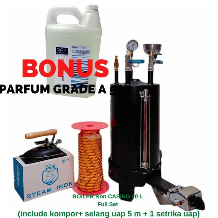 BOILER/SETRIKA UAP NON CASING STAINLESS BOILER LAUNDRY 20 LITER