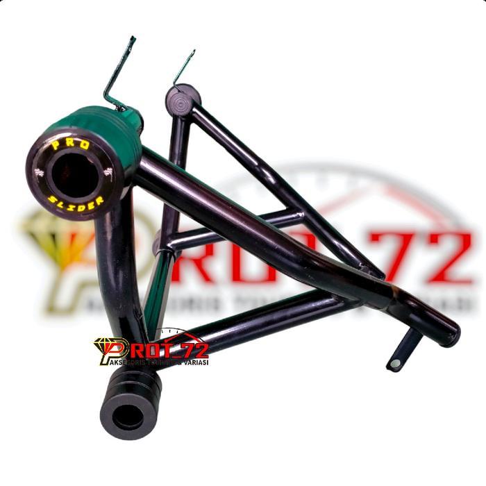 Tubular Crashbar New VIXION Old Plus Jalu Slider Agna Full Hitam Aksesoris Variasi Pengaman Body