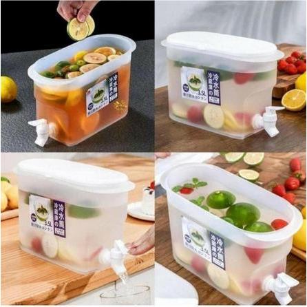 yumnastoree.id Kotak Dispenser Kulkas Kran Tempat Wadah Penuang Air Minuman Dingin