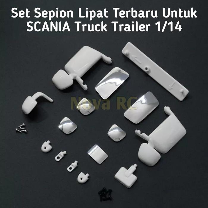 Set mirror versi baru pengganti untuk rc truck 1/14 SCANIA R series