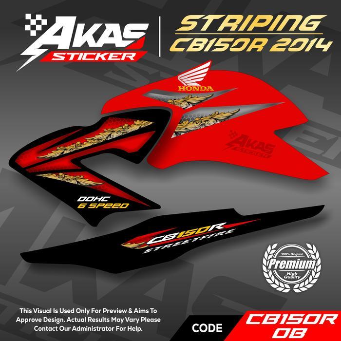 Striping Variasi CB150R Old 2014 Sticker Custom Cb150R HOLOGRAM Murah (Kode CB150R-08) ORIGINAL