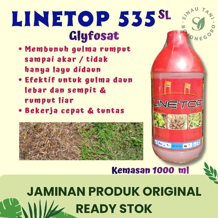 LINE TOP 535 SL Glyfosat 1 Liter Herbisida Sistemik Paling Efektif dan Ampuh, Gulma Mati Total