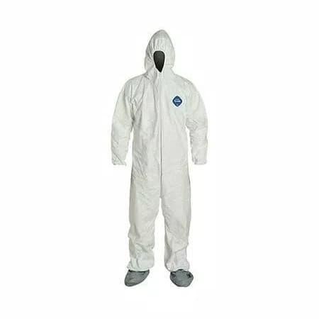 LAB TYVEX DUPONT Baju Lab Sekali Pakai Pelindung Tubuh Anti Percikan Bahan Tyvek Model Coverall Ukur