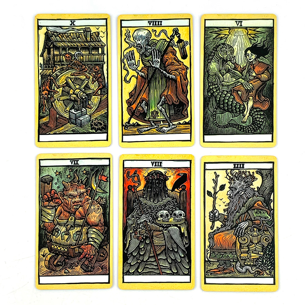 High-Quality Tin Metal Box Tarot Card 78 Cards Gilded Edge Guidebook Tarot Deck Meditation