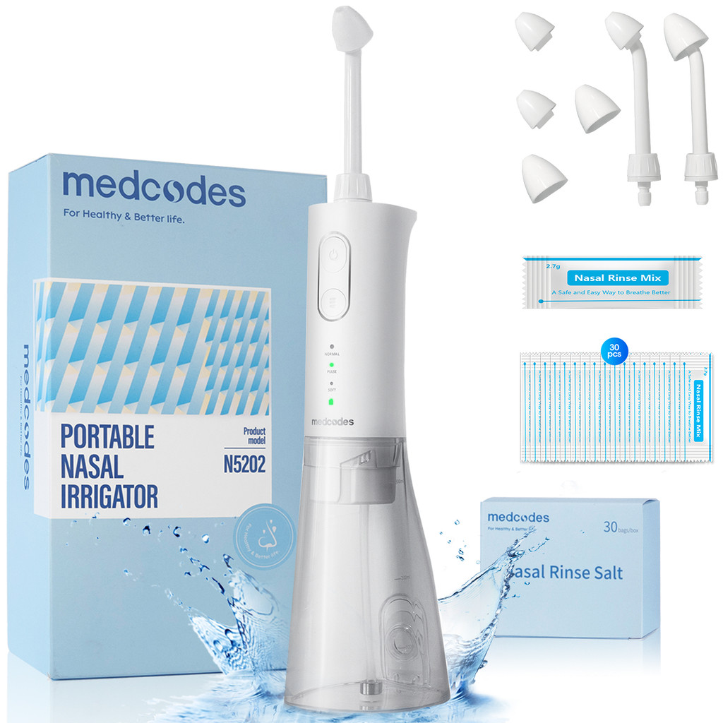 Nasal Irrigation Rinse System with 30 Salt Packs,Nasal Congestion Relief&Sinus Rinse, More Effective
