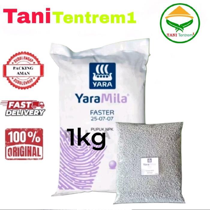 Moonieshopline Pupuk Npk Yaramila Faster 25 7 7 Kemasan 1 Kg Repack Penyubur Cair Organik Pak Tani