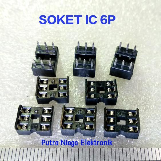 Soket IC 6p Socket 6 pin ic Dudukan 3x2 6pin
