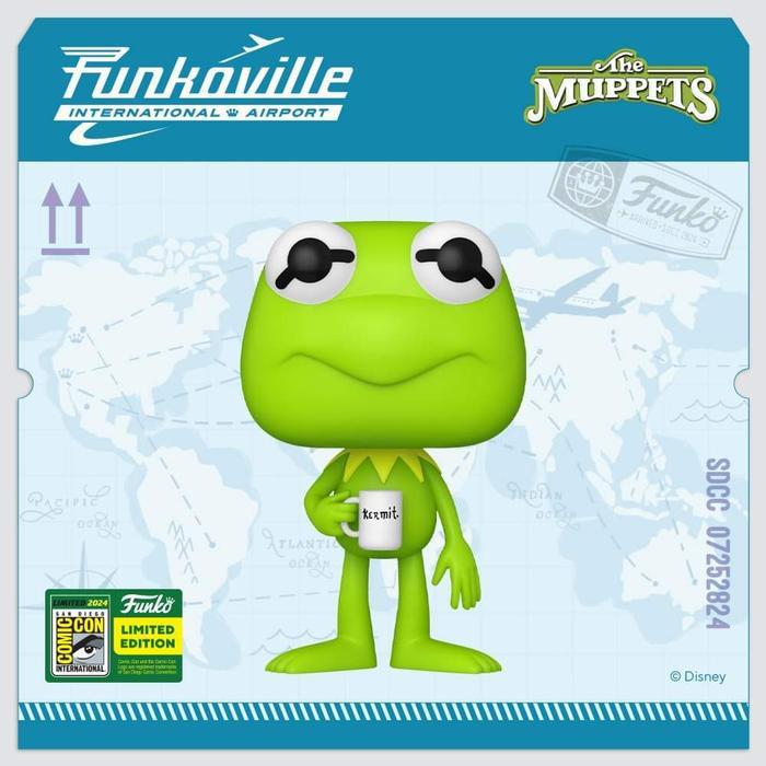HOT SALE ORIGINAL FUNKO POP THE MUPPETS KERMIT FROG MUG 2024 SUMMER CONVENTION TERMURAH