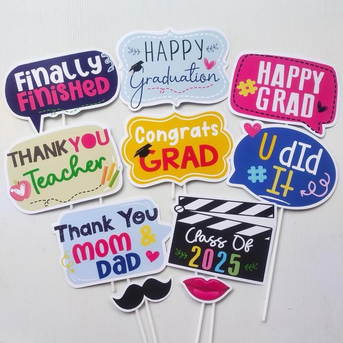 Promo Ready Stock Only Props Graduation Wisuda Aksesoris Photo Booth Terlaris