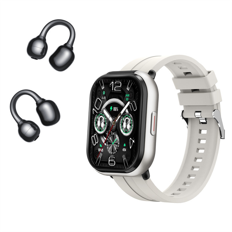 D12 Smart Watch Earphone TWS 2 in 1 Wireless Bluetooth Call Headset Music Playback Sport Fitness